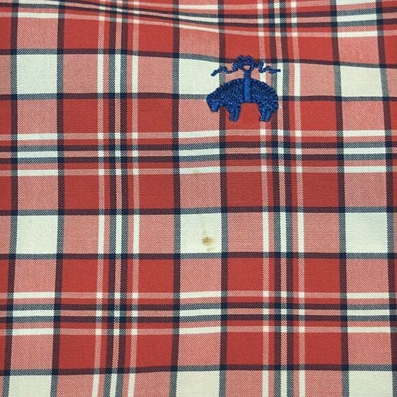 Brook’s Brothers 4XLT Plaid Short Sleeve button up shirt D28 - Picture 2 of 4